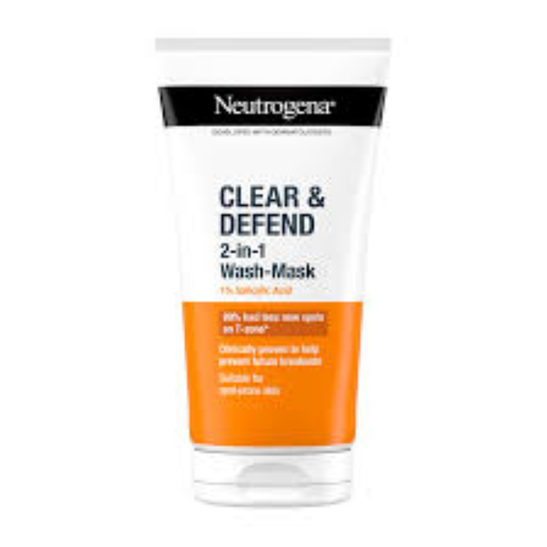 NEUTROGENA CLEAR & DEFEND WASH & MASK 150ML